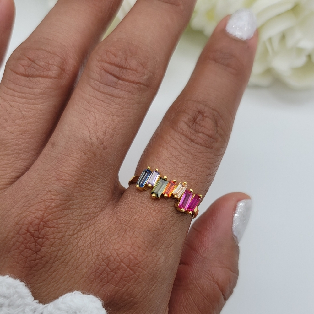 🥰 COLORFUL SPIRIT STERLING SILVER RING - Picture 10 of 11